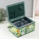 Casket for needlework "Summer flowers on green" 19x26x14.5 cm