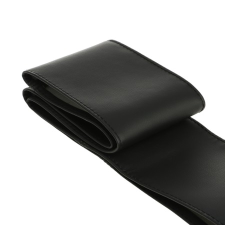 Shooting for the steering wheel, eco-leather, black, thread, needle, size l, 38-40 cm-2