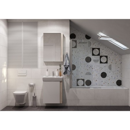 Tumbling under the Aquaton Country sink, 55 cm, white color, oak Verona-8