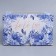 Capcake box, confectionery packaging with a window, 4 cells "Blue Flowers", 16 x 16 x 10 cm