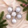Set of balls plastic D-5 cm, 34 pcs "Silver Patterns" silver