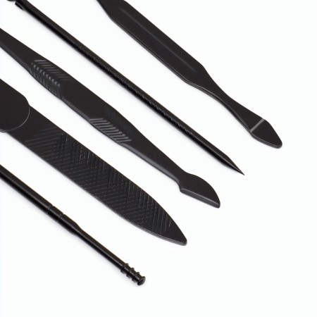 Manicure set, 12 items, in a case, black-4