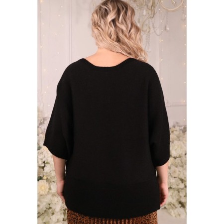 Female jumper, size 54, black color-1