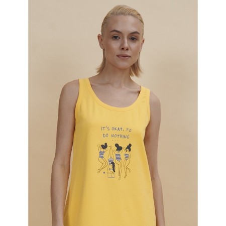 Female dress, size l, yellow color-4