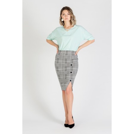 Women's skirt, size 42, gray color