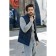 Male ise vest, size 52, dark blue color