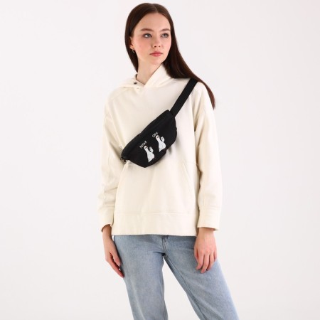 Bag on the belt "Rot Off", 32x8x15 cm, lightning department, black color-5