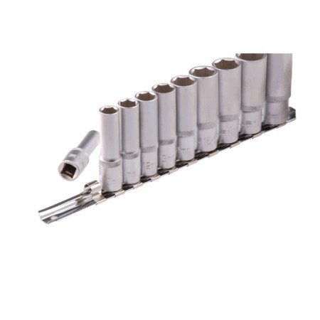 Set of end heads Stels 13604, 3/8 ", hexagonal, elongated, CRV, 8-19 mm, 10 pcs.-2