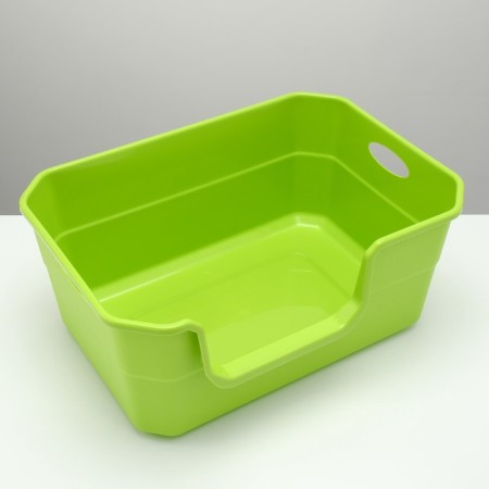 The toilet open with a side entrance with a scoop and a filter, 50 x 35 x 24 cm, green-2