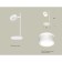 AMBRELLA LIGHT AMBRELLA AMBRIL, XB9801202, GX53 LED 12 watts, white sand, white matte