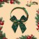 Collar + bow with deer + New Year's suspension "Christmas tree", 30 x 1 cm, kapron, green