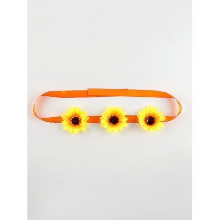 Carnival set "Clear Sun": rim, belt, ribbons, yellow-orange-6