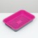 Medium toilet with a mesh of 36 x 26 x 6.5 cm, Magenta/Gray