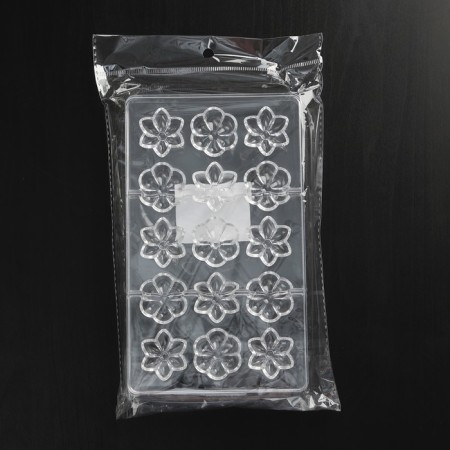 Chocolate form "Flower", 15 cells, 20 × 12 × 2.5 cm, cell 2.5 × 1.5 cm-3