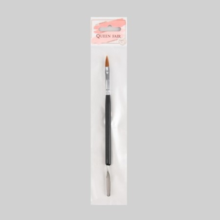 Acryl-gel brush, petal, 18 cm, d-5 × 17 mm, black/silver color-5