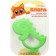 Silicone teething "Dino", green color, heap, button