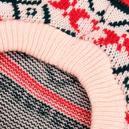 Sweater knitted with ornaments, size L (DS 26, OG 32-42, Osh 22-32 cm), beige-7