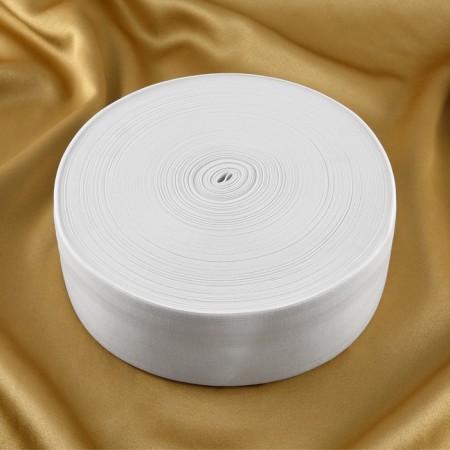 Knitted gum 70mm 40 ± 2m white au-2