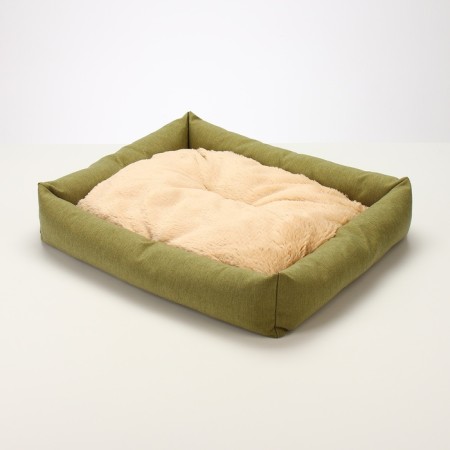 An animals bed, 60*50*15 cm, martial, synthetic winterizer, temptation. Fur, green-2