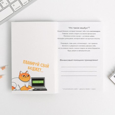 Smart notebook CashBook A6, 68 sheets "Cat Prosperogolik"-2