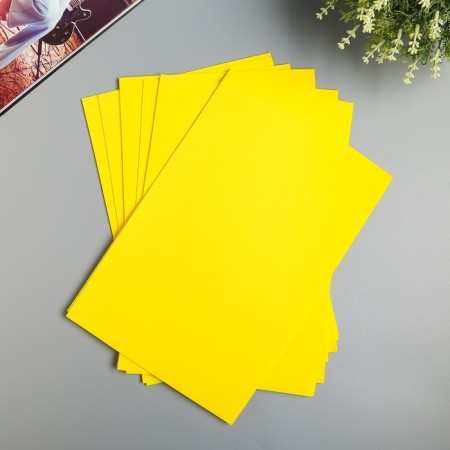 Foamiran 1 mm, 20x30 cm (set 10 sheets) BK033 yellow-2