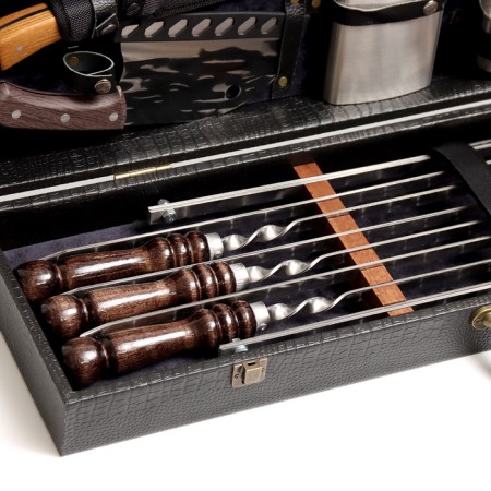 Set with skewers Gift "Tiger" No. 25, in the case of eco-leather-5