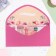 Money envelope "On Birthday!" pink, soft-tach, embossing, 19 x 9 cm