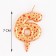 Candle in the Sanata cake, number "6", gold with red stars, 5.5 cm