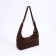 Baget bag with zipper, brown color