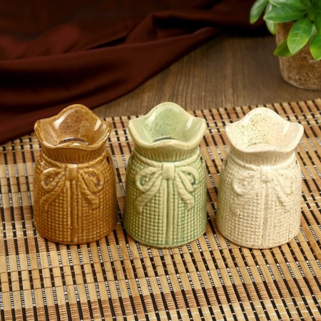 Aroma lamp ceramics "Bantik bag" MIX 9x6.5x6.5 cm-3