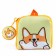 Baby plush backpack with Korgi wallet, 24*24 cm, orange color