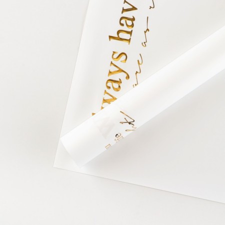 Flower film packaging with embossing "Always", 50 x 57 cm-4