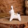 Souvenir "Bunny", white, gray, 3.5 × 4 × 5.5 cm, Kargopol toy, mix