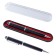Gift handle, ball "business" in a plastic case, rotary, black with silver inserts