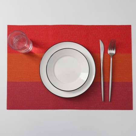 Serving napkin on the table "Three stripes", 45 × 30 cm, terracotta color