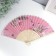 Fan bamboo, textiles h = 21 cm "flowers" with a cover, pink