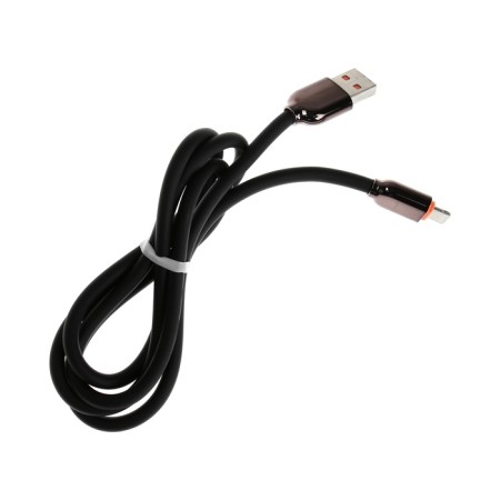 Lightning cable - USB, 6 A, PVC braid, 1 meter, black-2
