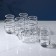 Set of crystal stops for wine, 50 ml, 6 pcs