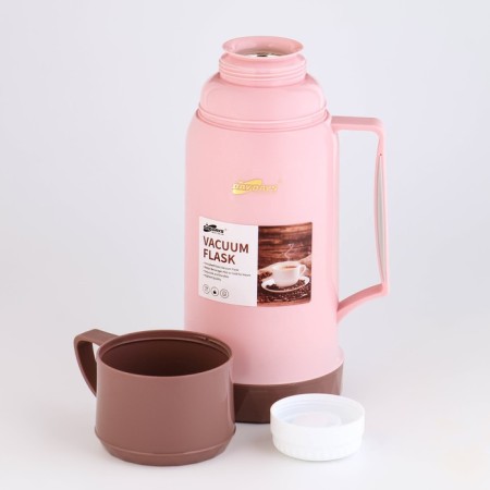 Thermos 1 l, with a glass flask, retains heat 12 hours, with a mug, mix-2