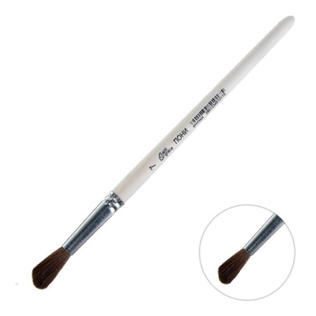 Round Brush No. 7 (clip diameter 7 mm; hair length 24 mm), wooden handle, calligrata-3