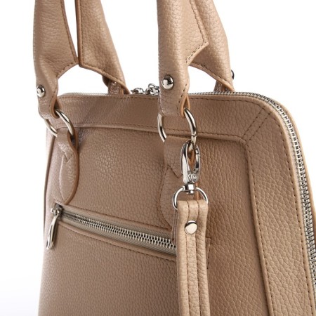 Female bag Textura, tout, medium size, beige color-5