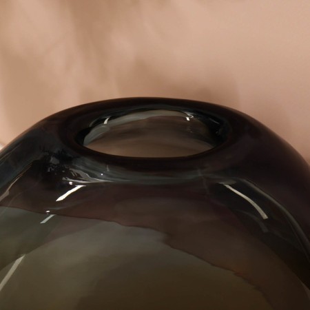 Vase for Arcana flowers made of transparent colored glass 28 x 23 x 9 cm-6