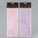 Plastic sticker "Rhinestones color, square" MIX D-1,2 cm 11x32 cm