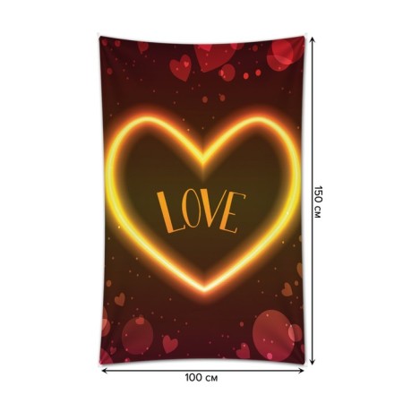 Decorative panel with photo printing "Love", vertical, size 100x150 cm-1