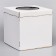 Box for a cake with a window, white, 30 x 30 x 30 cm