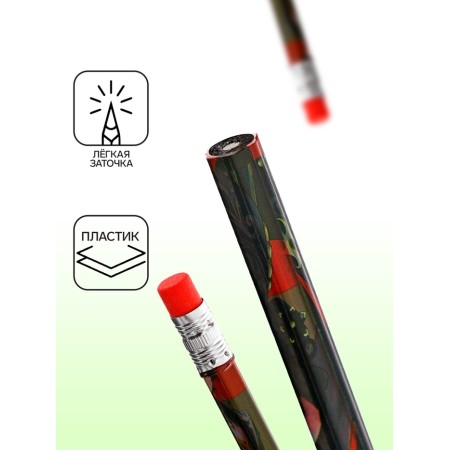 Pencil Chernographic NV, with Eraser, Anime-1