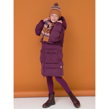Coat for girls, height 122 cm, purple color-10