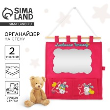 Organizer for storing things on a wall with a 