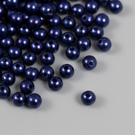 Set of beads "Pearls" D 6 mm, 250 gr, blue-1