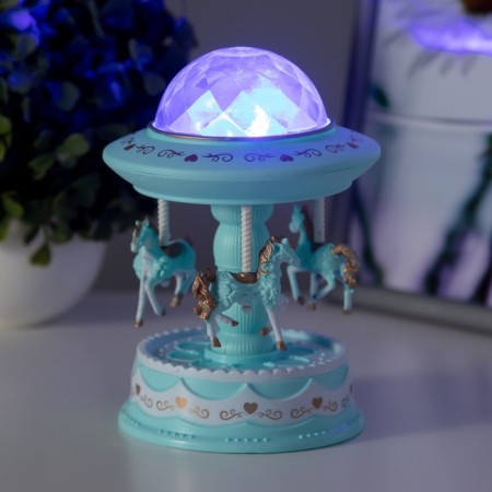 The spore-designer "Shapito" LED 3HLR44 disco, spins, blue 10x10x17 cm Risalux-2
